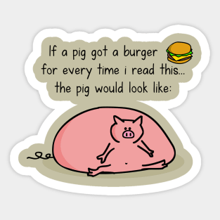 Burger pig Sticker